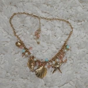 Gold sea necklace